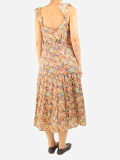 Multicolour floral midi dress - size UK 16 Dresses Veronica Beard 