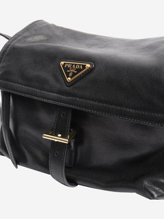 Black Explore leather shoulder bag Shoulder bags Prada 