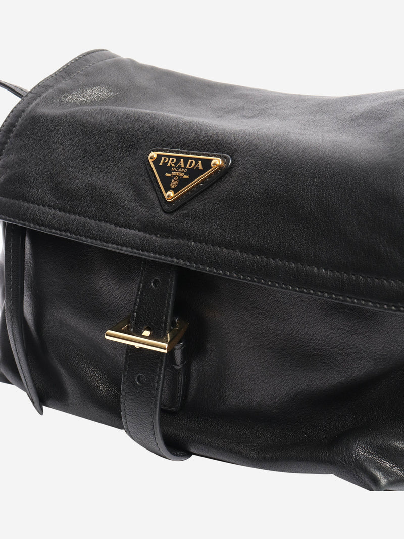 Black Explore leather shoulder bag Shoulder bags Prada 