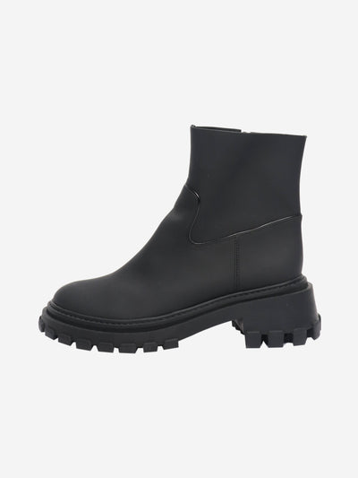 Black rubber rain boots - size EU 39 Boots Porte & Paire 