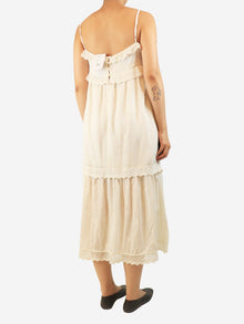 White embroidered slip dress - size S Dresses Ba&sh 