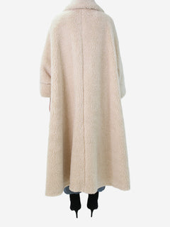 Neutral faux-sheepskin coat - size UK 10 Coats & Jackets Bernadette 