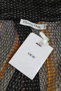 Christian Dior Multicolour tweed open-slit jacket - size UK 8