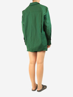 Hunter green Lui organic cotton shirt and shorts set - size S Sets The Frankie Shop 