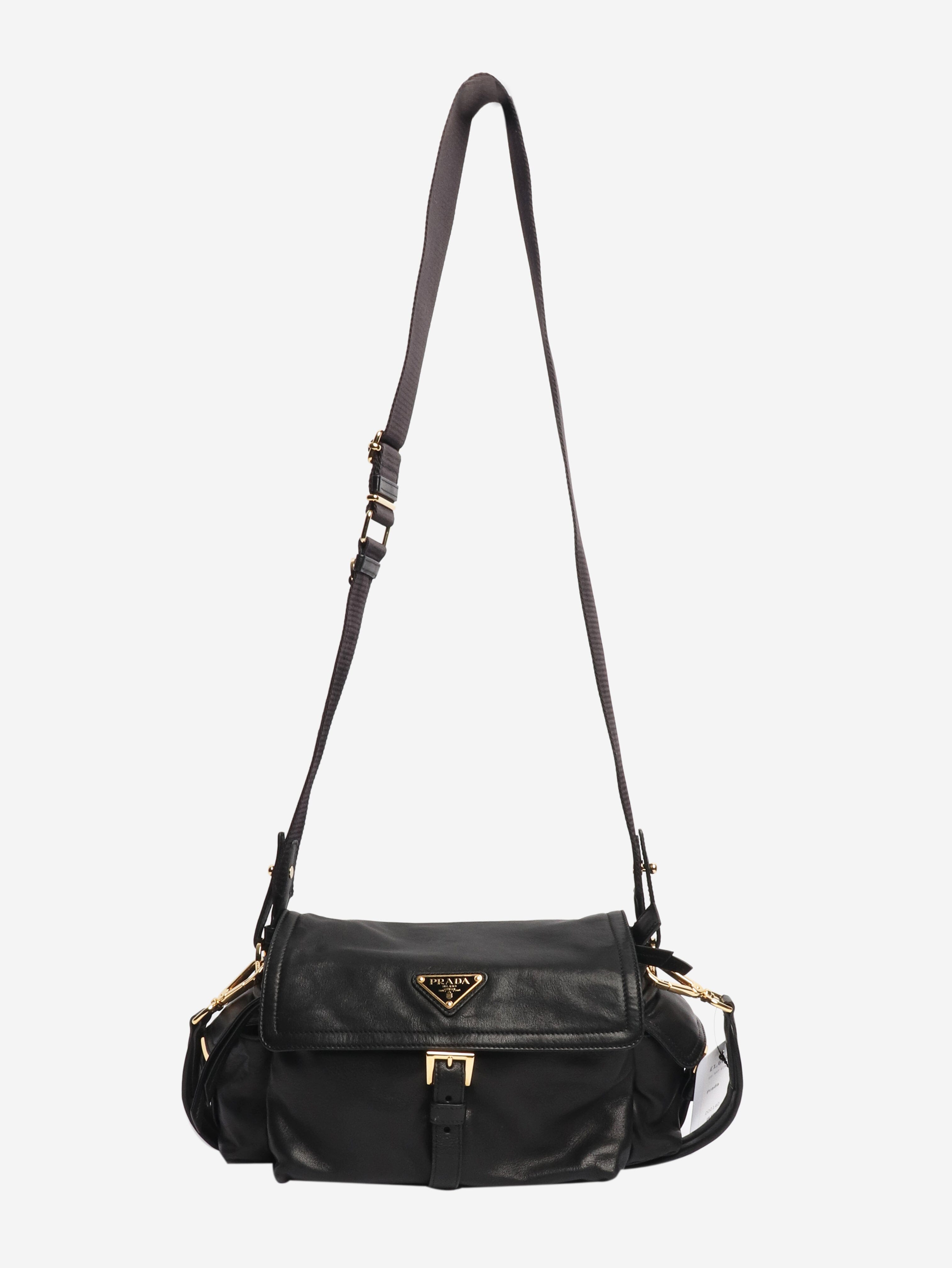 Black Explore leather shoulder bag Shoulder bags Prada 