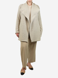 James Perse Neutral boiled wool jacket - size L