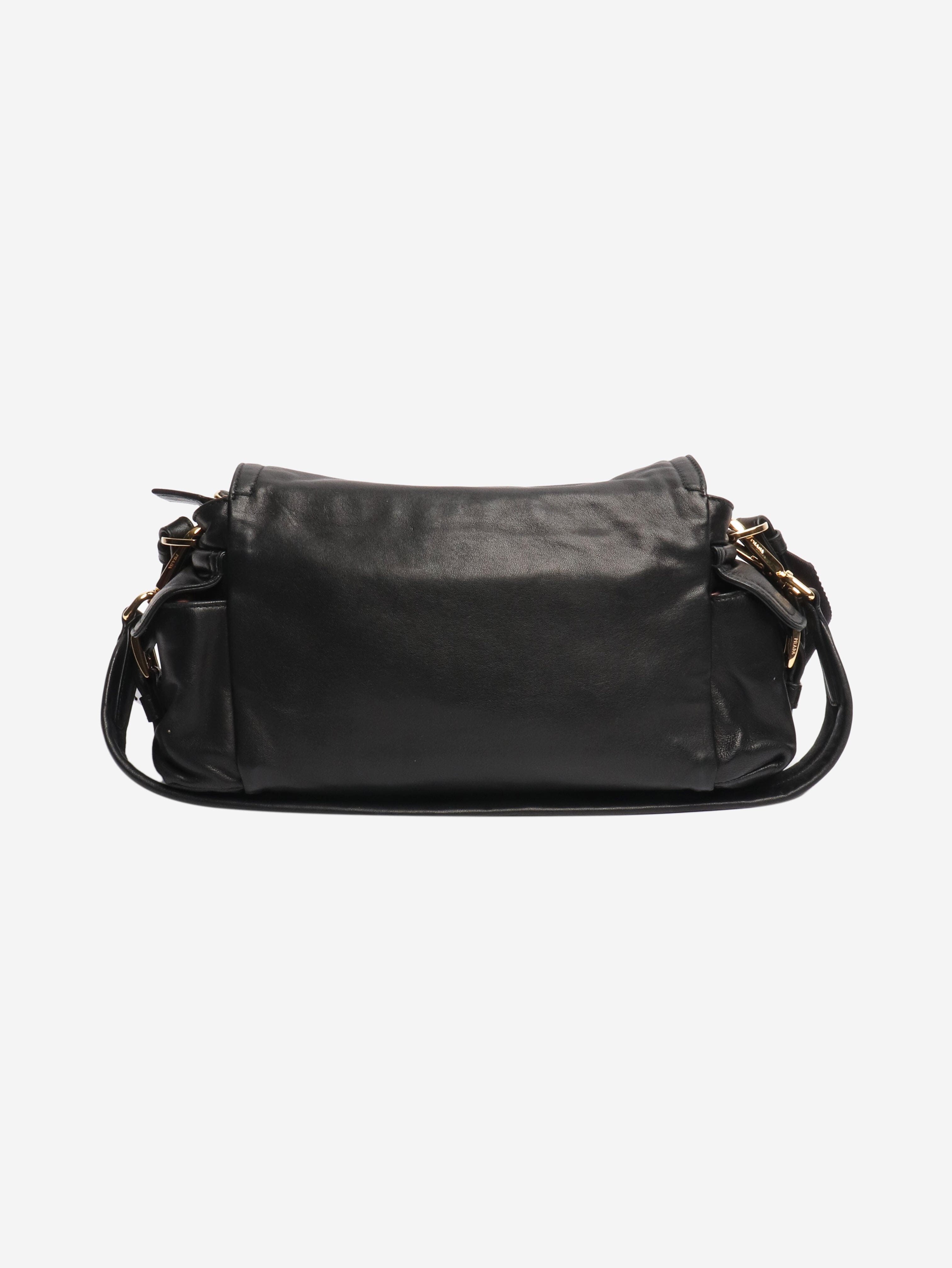 Black Explore leather shoulder bag Shoulder bags Prada 
