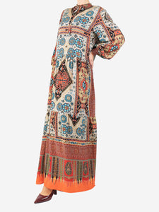 Pierre-Louis Mascia Multicolour silk midi dress - size M