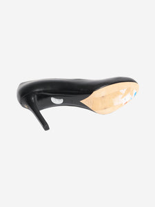 Chanel Black rounded leather pumps - size EU 39