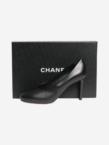 Chanel Black rounded leather pumps - size EU 39