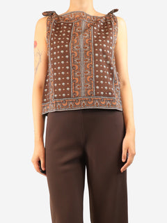 Brown Amalia top - size S Tops Doen 