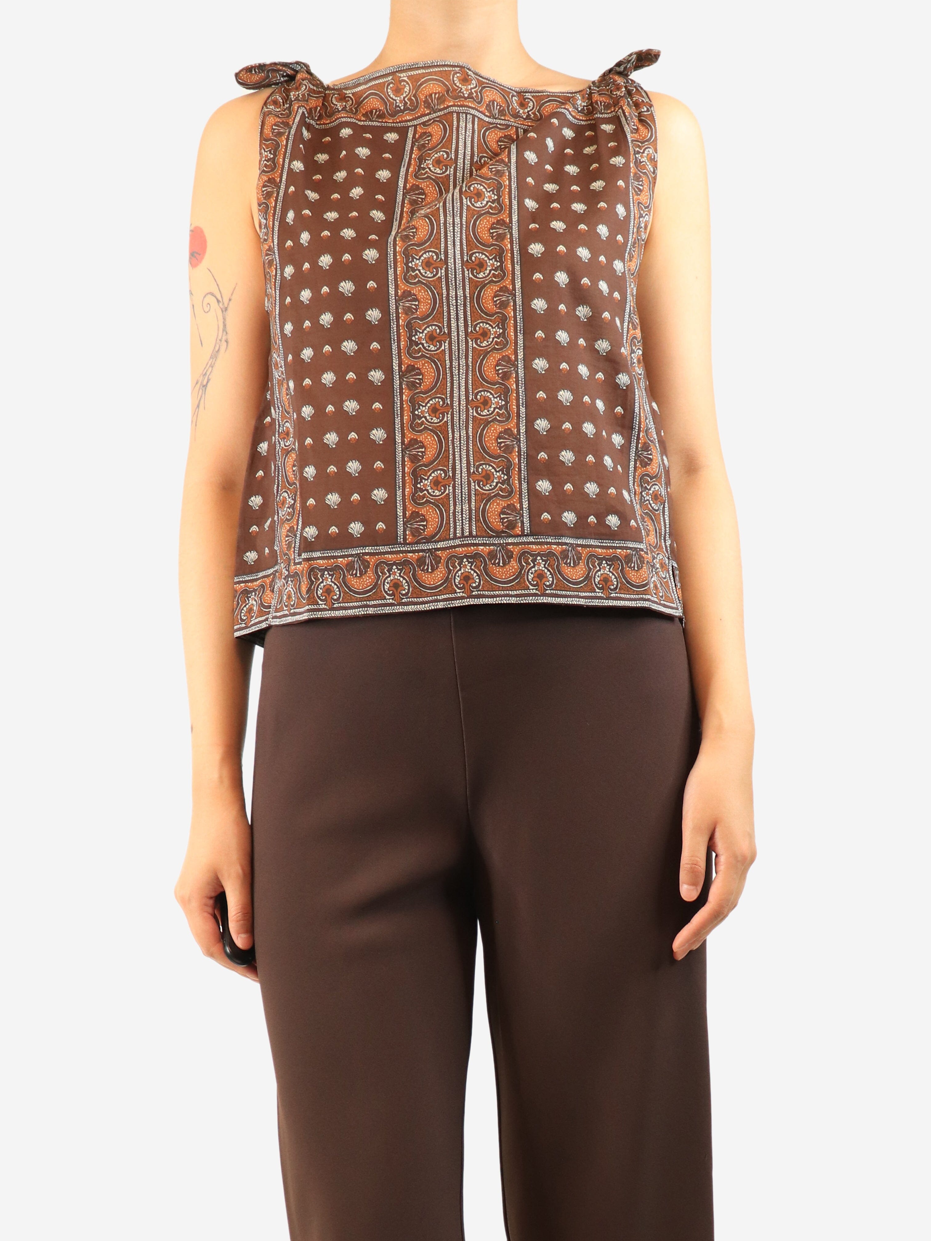 Brown Amalia top - size S Tops Doen 