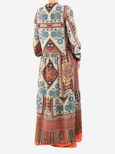 Pierre-Louis Mascia Multicolour silk midi dress - size M