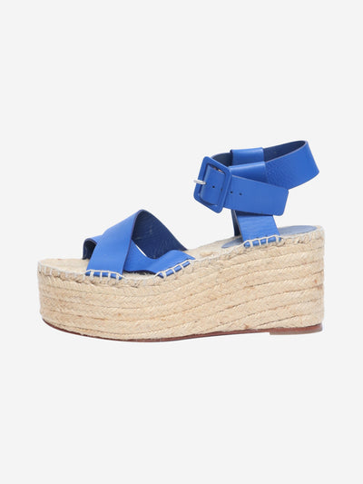Blue leather espadrilles - size EU 37 (UK 4) Flat Sandals Celine 