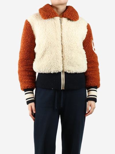 Multicolour teddy bomber jacket - size UK 6 Coats & Jackets Golden Goose 