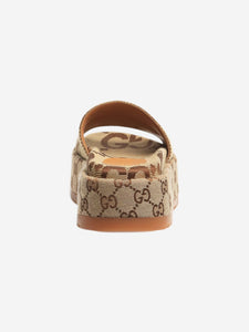 Gucci Brown monogram Angelina sandals - size EU 35.5