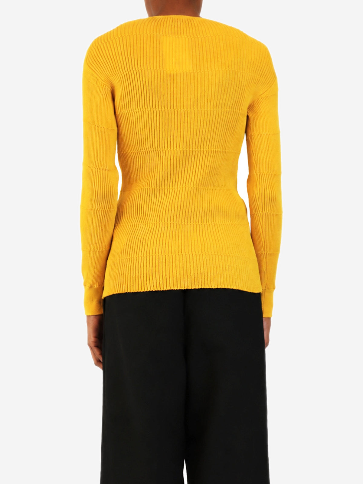 Yellow ribbed knit long-sleeved top - size XS Tops 3.1 Phillip Lim 