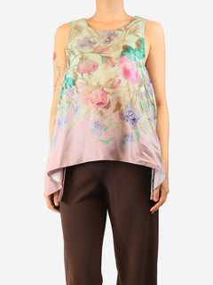 Mint and lilac San Carlo silk blouse - size M Tops La Double J 