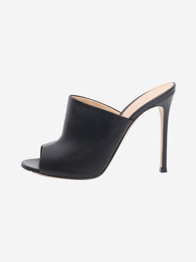 Black open toe leather heels - size EU 37 (UK 4) Heels Gianvito Rossi 