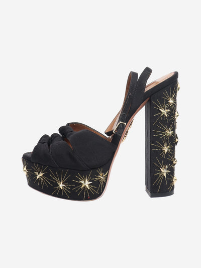 Black and gold star embellished heels - size EU 36 (UK 3) Heels Aquazzura 