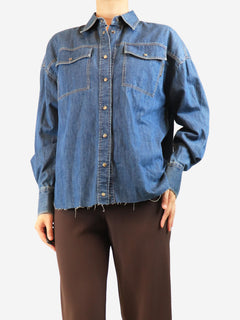 Blue denim shirt - size M Tops Brunello Cucinelli 
