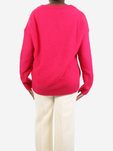 360 Cashmere Pink V-neckline cashmere jumper - size M
