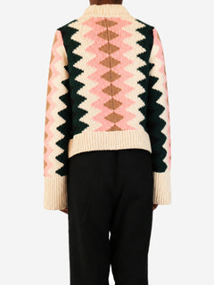 Multicolour Lima intarsia zigzag cashmere jumper - size XS Knitwear Khaite 
