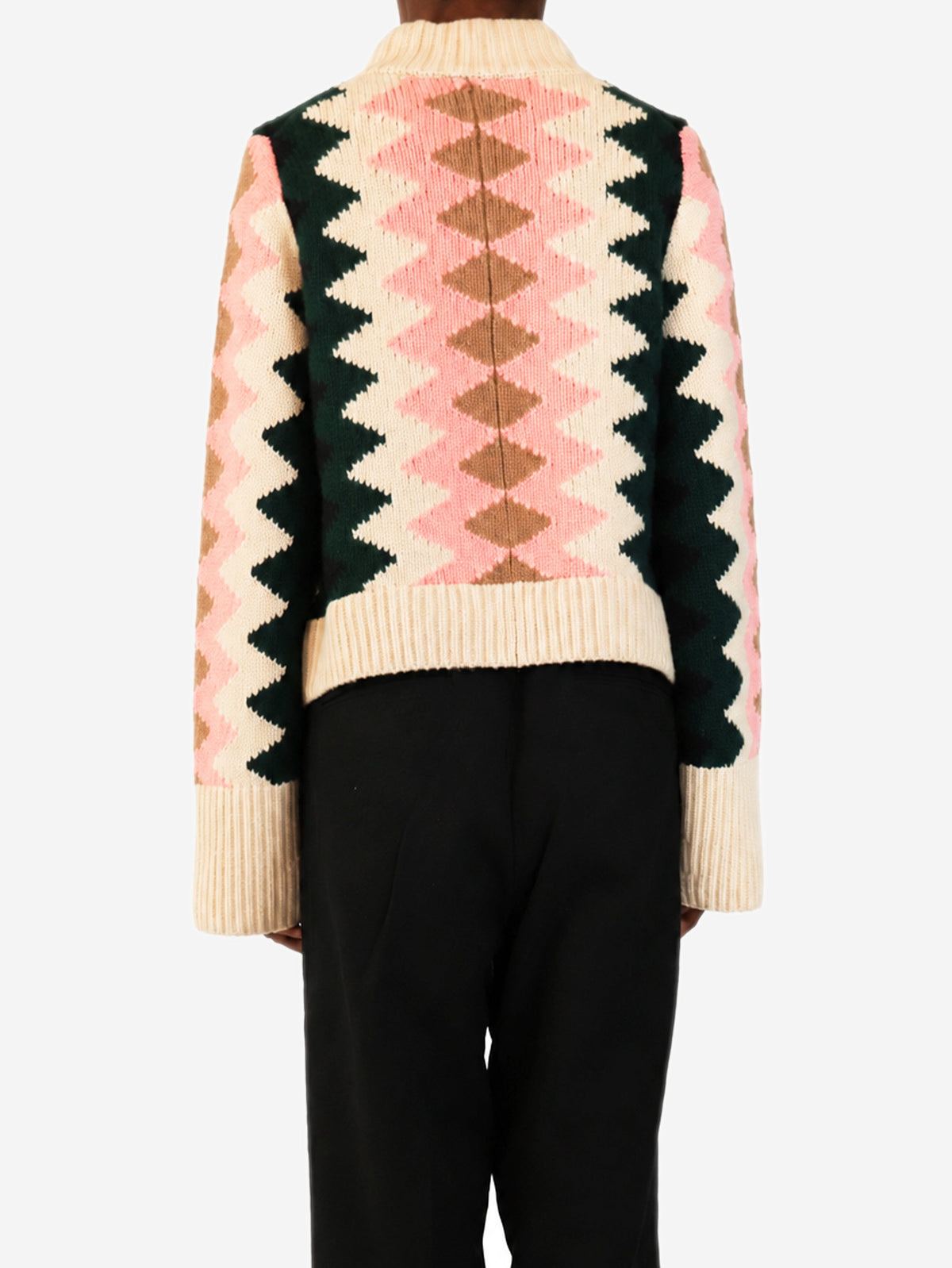 Multicolour Lima intarsia zigzag cashmere jumper - size XS Knitwear Khaite 