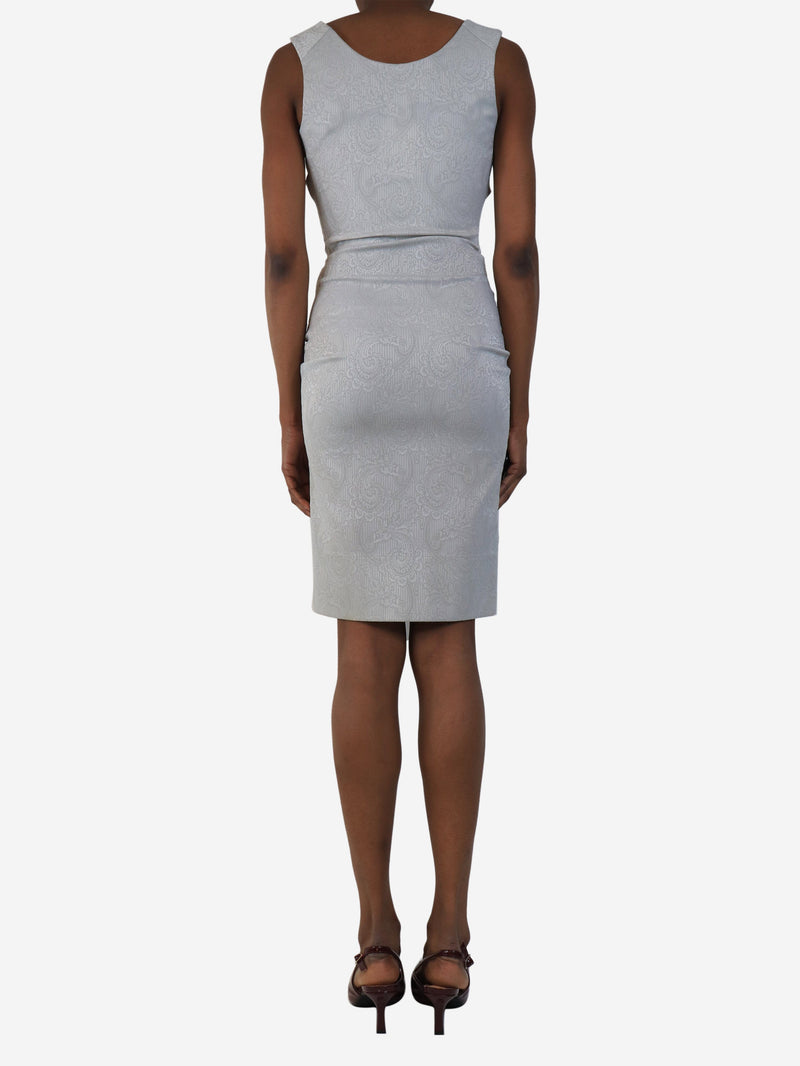 Grey paisley sequin corset-style midi dress - size UK 6 Dresses Vivienne Westwood Red Label 