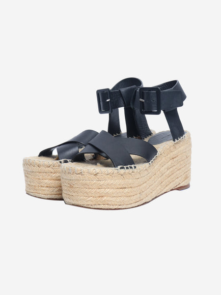 Black leather espadrilles - size EU 37 (UK 4) alternate image