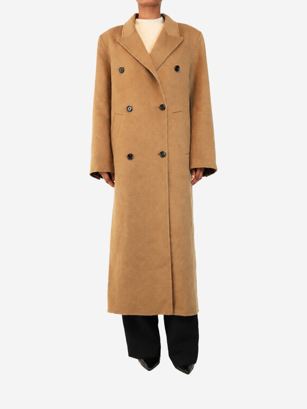 Tan Deja double-breasted wool coat - size XS Coats & Jackets Almada 