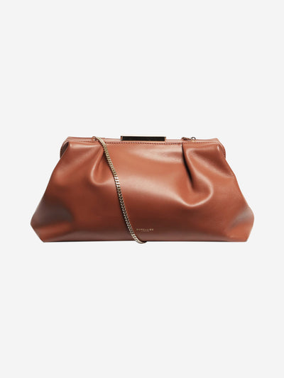 Brown leather clutch Clutch bags Demellier 