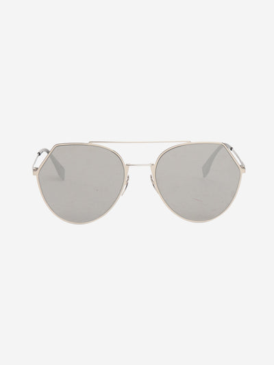 Silver mirrored round sunglasses Sunglasses Fendi 