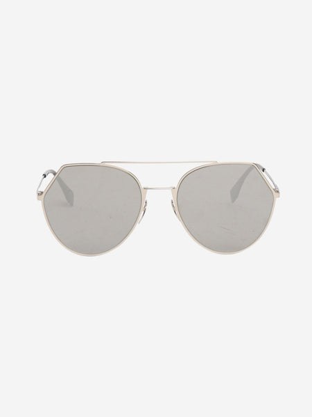 Silver mirrored round sunglasses product image