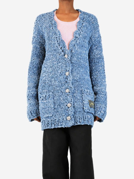 Blue Denim Handknit cardigan - size XS product image