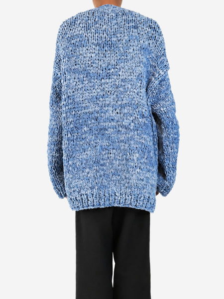Blue Denim Handknit cardigan - size XS alternate image