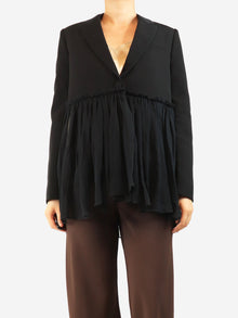 Black sheer-peplum blazer - size UK 10 Coats & Jackets Givenchy 