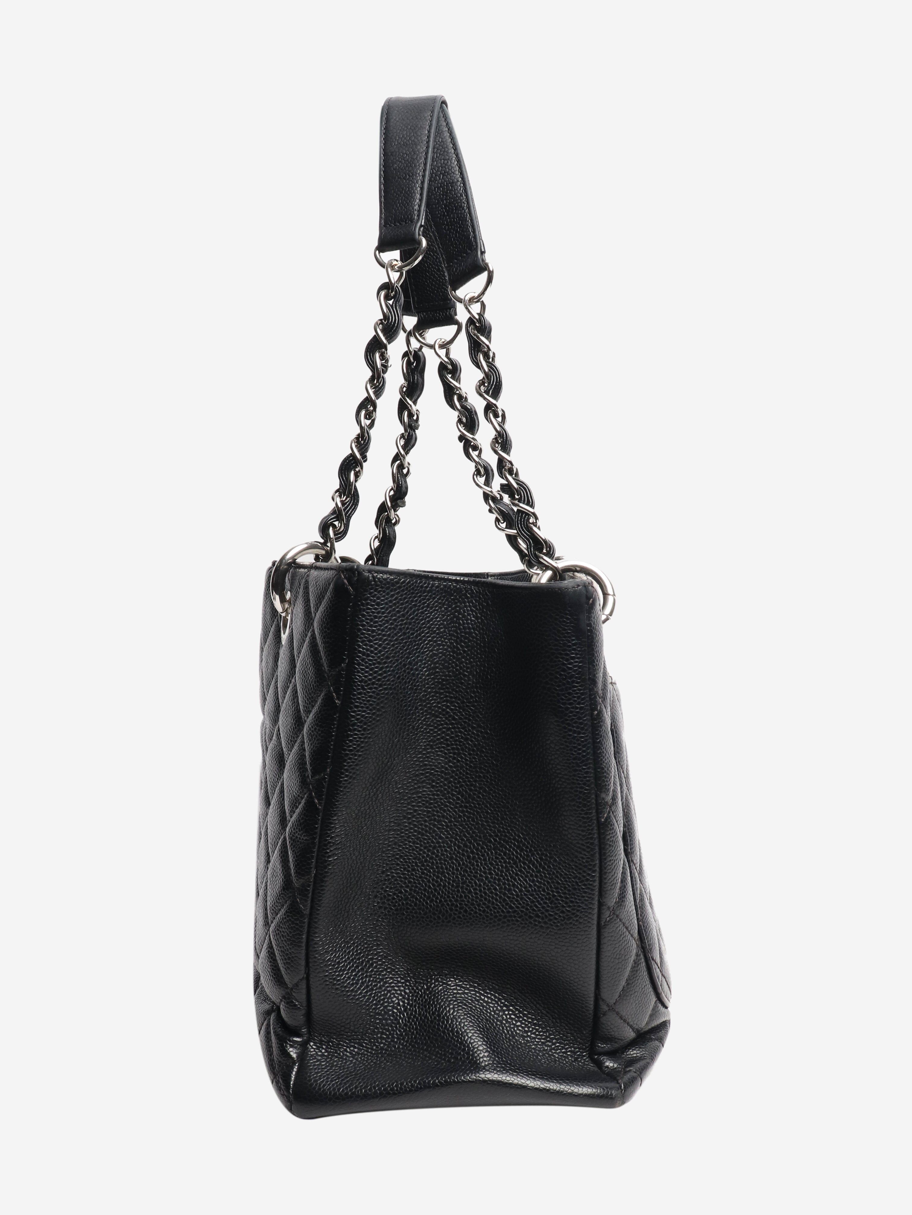 Black 2014 Caviar Grand shopping tote bag Tote Bags Chanel 