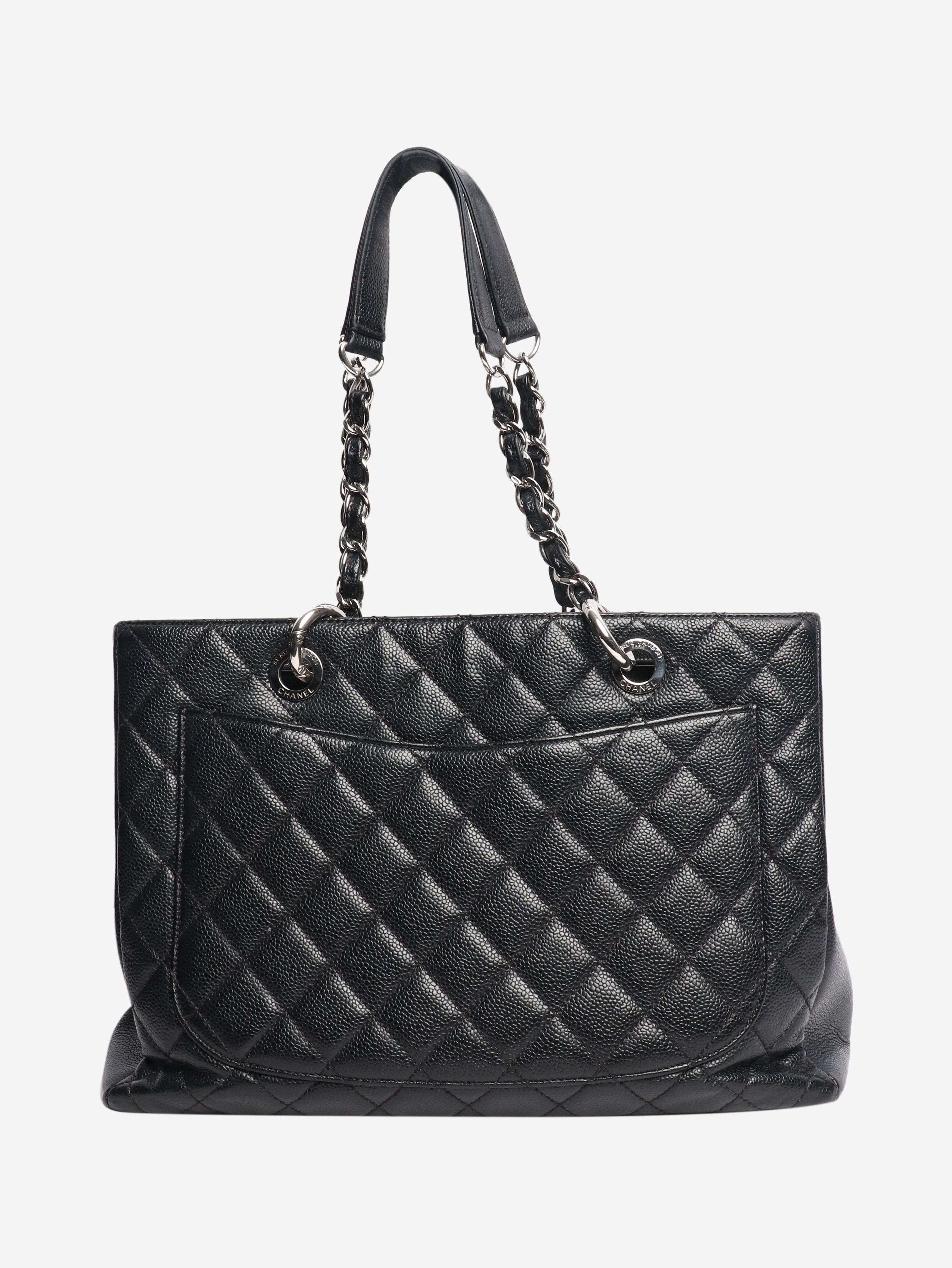 Black 2014 Caviar Grand shopping tote bag Tote Bags Chanel 