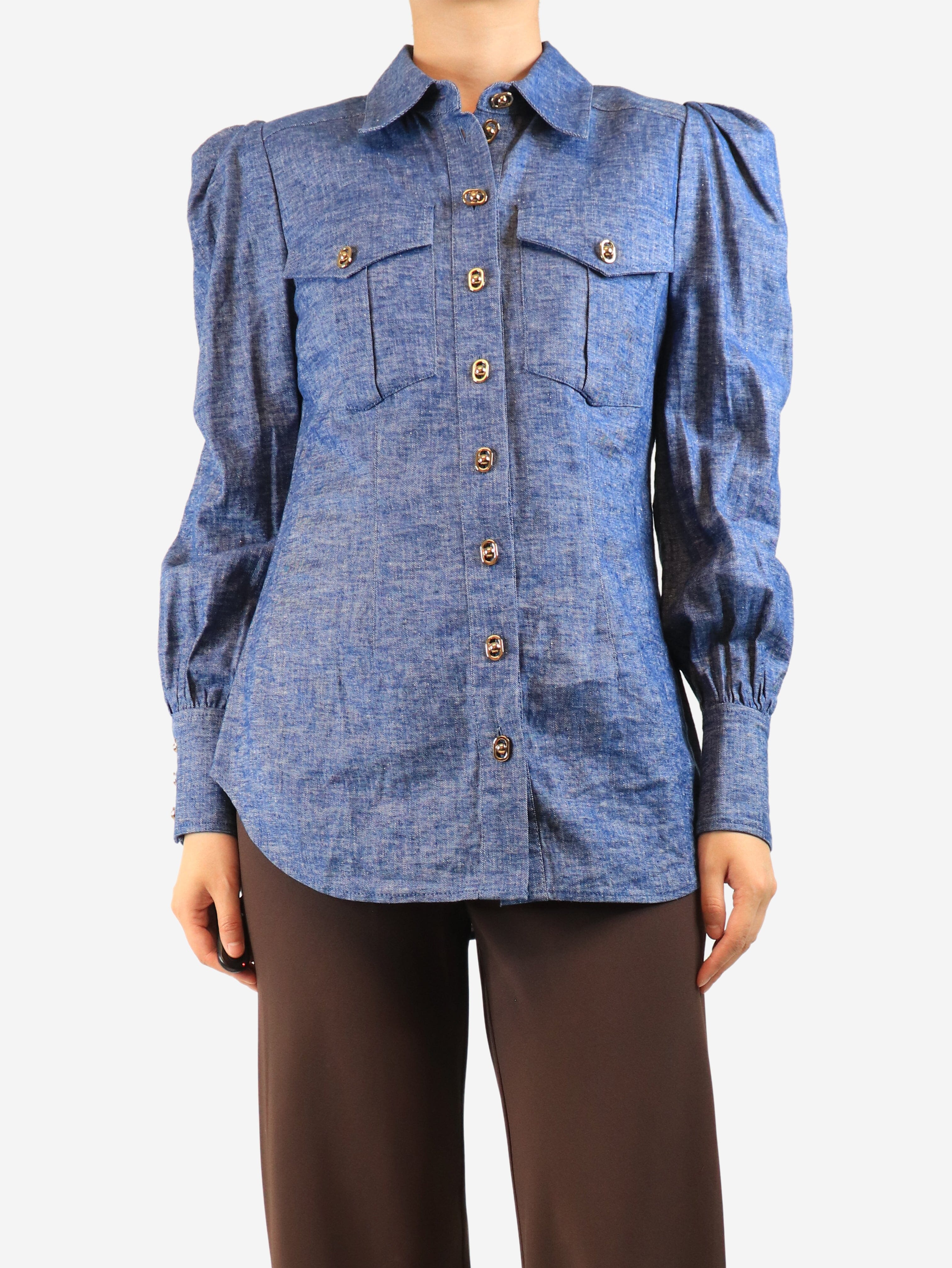 Blue denim shirt - size UK 10 – Sign of the Times