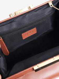 Demellier Brown leather clutch