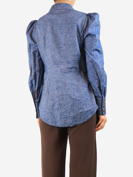 Blue denim shirt - size UK 10 alternate image