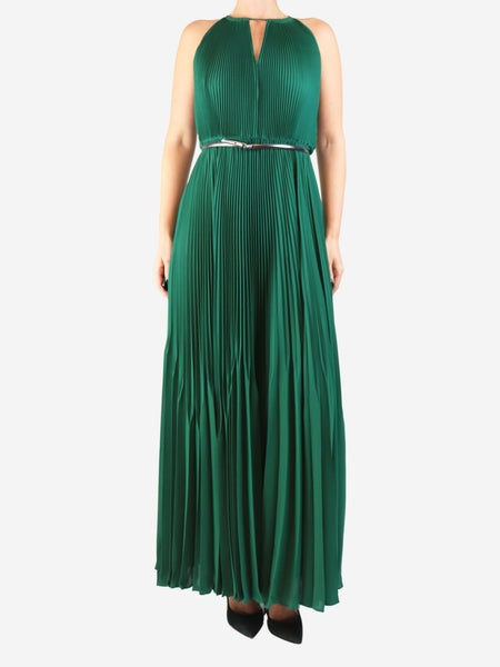 Green pleated midi dress - size product image