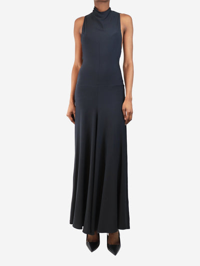 Black sleeveless open-back maxi dress - size UK 6 Dresses Magda Butrym 