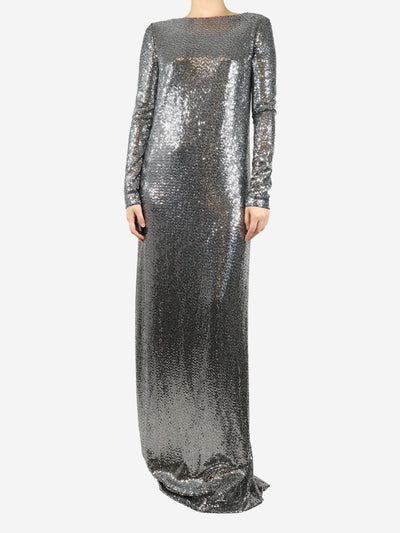 Silver sequin long-sleeved maxi dress - size S Dresses Gucci 