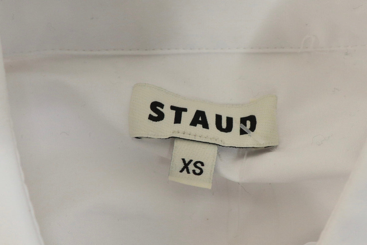 White long-sleeved mini shirt dress - size XS Dresses Staud 