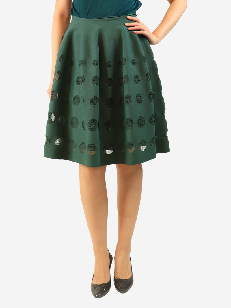 Green polka dot lace skirt - size UK 12 Skirts Alaia 