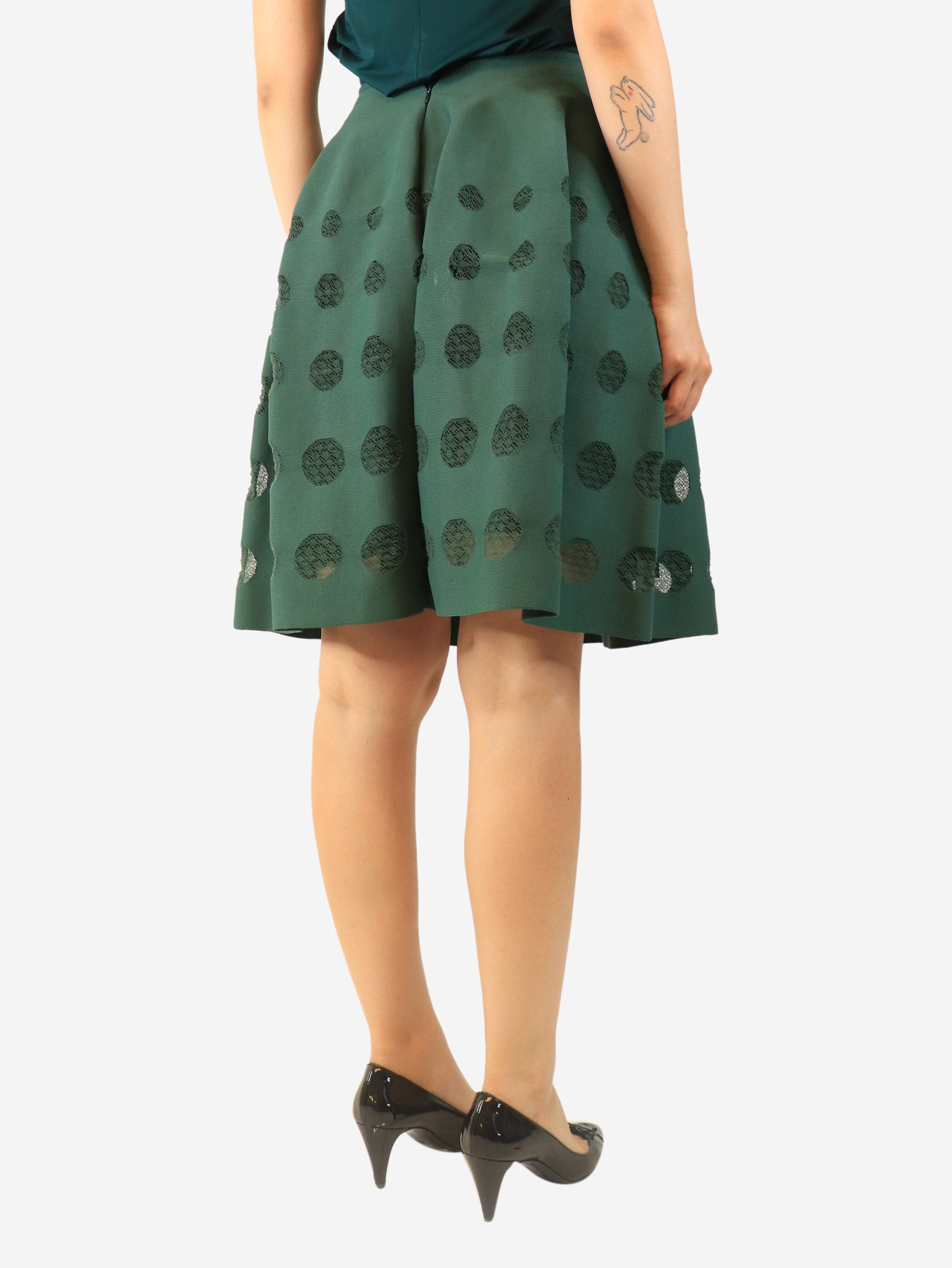 Green polka dot lace skirt - size UK 12 Skirts Alaia 