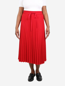 Red Valentino Red pleated elasticated waist skirt - size IT 44