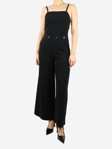 Max Mara Black Tabarin wide-leg jumpsuit - size UK 10